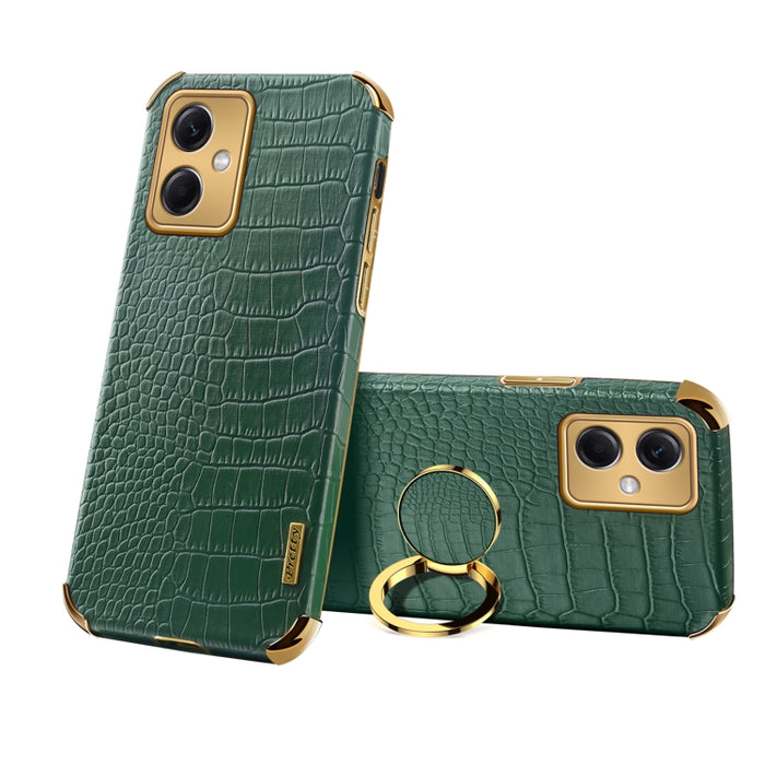 Estuche para teléfono con textura de cocodrilo galvanoplastia 6D con soporte, For OPPO A17, For Realme C21Y, For Realme C33, For OPPO Reno8 Pro+, For Xiaomi Redmi Note 12 China, For Xiaomi Redmi Note 12 Pro+ China, For Samsung Galaxy S23 5G            ...