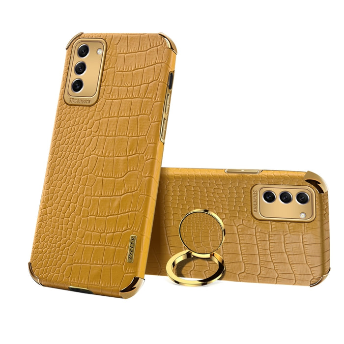 Estuche para teléfono con textura de cocodrilo galvanoplastia 6D con soporte, For OPPO A17, For Realme C21Y, For Realme C33, For OPPO Reno8 Pro+, For Xiaomi Redmi Note 12 China, For Xiaomi Redmi Note 12 Pro+ China, For Samsung Galaxy S23 5G            ...