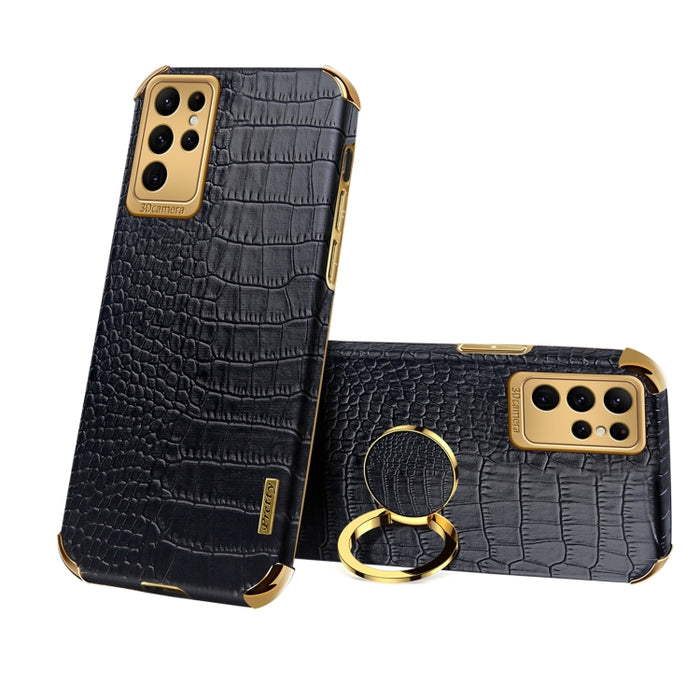 Estuche para teléfono con textura de cocodrilo galvanoplastia 6D con soporte, For OPPO A17, For Realme C21Y, For Realme C33, For OPPO Reno8 Pro+, For Xiaomi Redmi Note 12 China, For Xiaomi Redmi Note 12 Pro+ China, For Samsung Galaxy S23 5G            ...