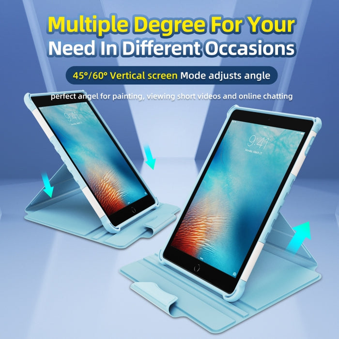 Estuche de cuero para tableta inteligente blindado giratorio de 360 grados, For iPad 9.7 2018/2017 / Air 1/Air 2, For iPad 10.2 2021, For Samsung Galaxy Tab A8 10.5 2021