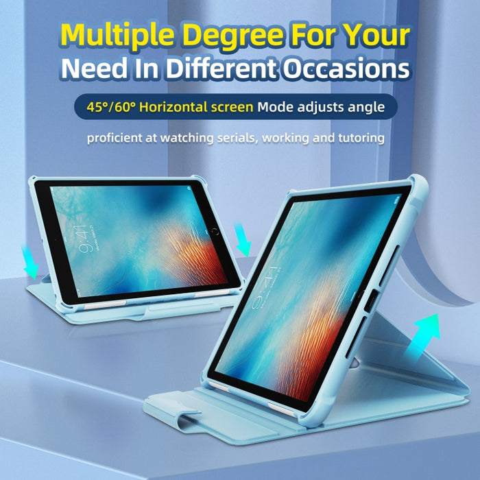 Estuche de cuero para tableta inteligente blindado giratorio de 360 grados, For iPad 9.7 2018/2017 / Air 1/Air 2, For iPad 10.2 2021, For Samsung Galaxy Tab A8 10.5 2021