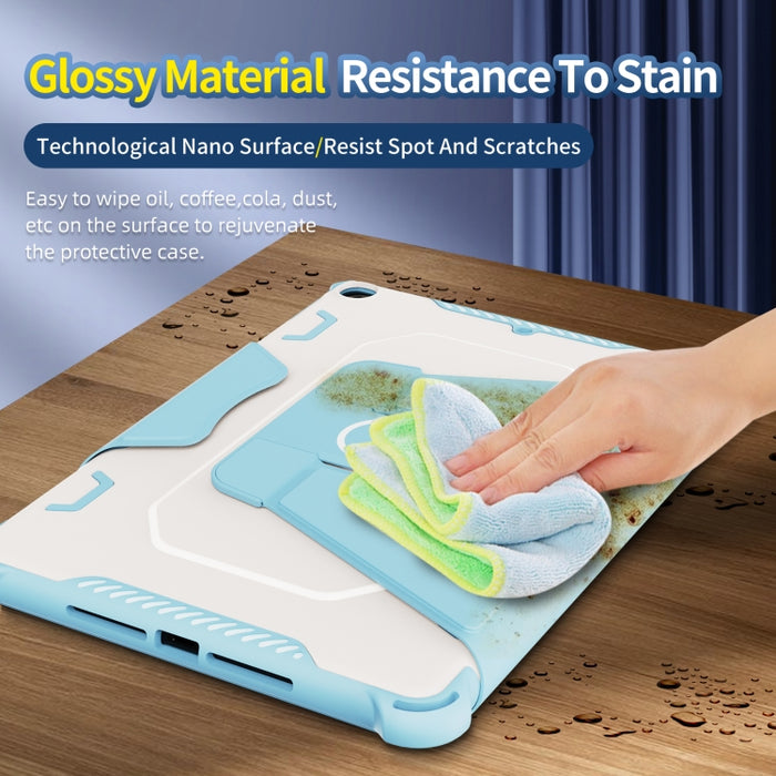 Estuche de cuero para tableta inteligente blindado giratorio de 360 grados, For iPad 9.7 2018/2017 / Air 1/Air 2, For iPad 10.2 2021, For Samsung Galaxy Tab A8 10.5 2021