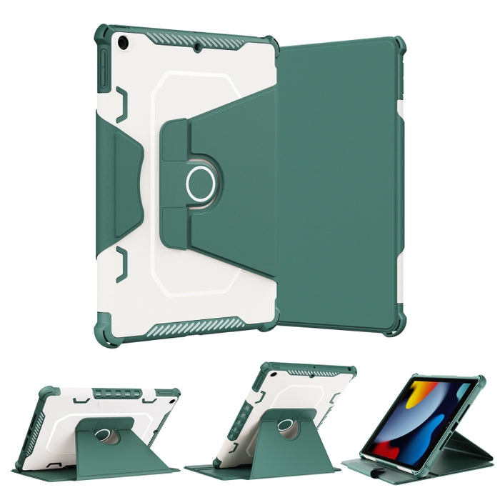 Estuche de cuero para tableta inteligente blindado giratorio de 360 grados, For iPad 9.7 2018/2017 / Air 1/Air 2, For iPad 10.2 2021, For Samsung Galaxy Tab A8 10.5 2021