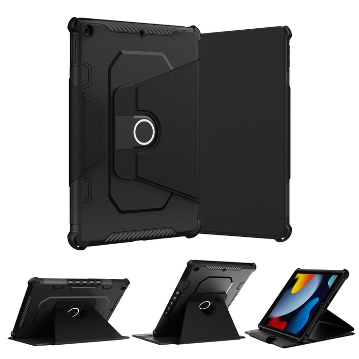 Estuche de cuero para tableta inteligente blindado giratorio de 360 grados, For iPad 9.7 2018/2017 / Air 1/Air 2, For iPad 10.2 2021, For Samsung Galaxy Tab A8 10.5 2021