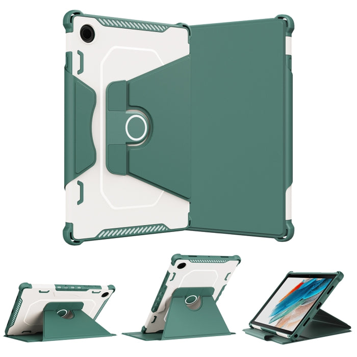 Estuche de cuero para tableta inteligente blindado giratorio de 360 grados, For iPad 9.7 2018/2017 / Air 1/Air 2, For iPad 10.2 2021, For Samsung Galaxy Tab A8 10.5 2021