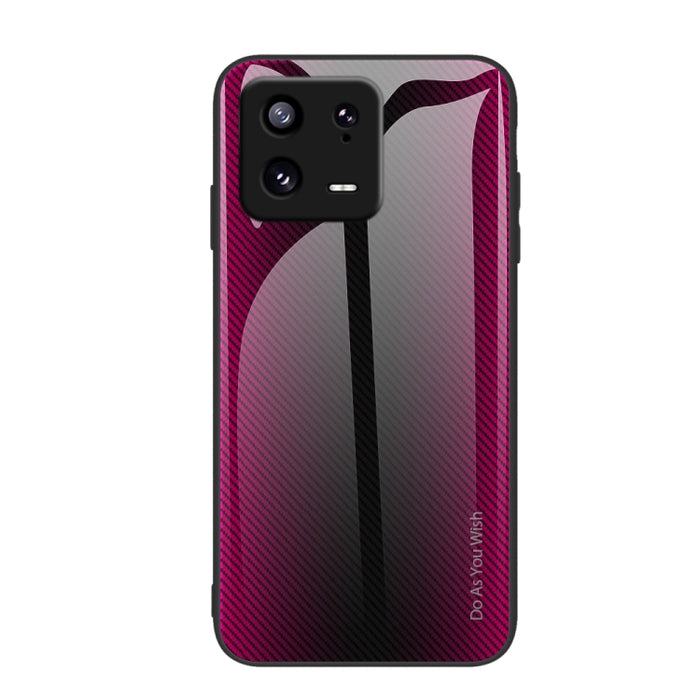 Caja del teléfono de TPU de vidrio degradado de textura, For Xiaomi 13, For Xiaomi 13 Pro, For Xiaomi Redmi A1+, For OPPO A1 Pro