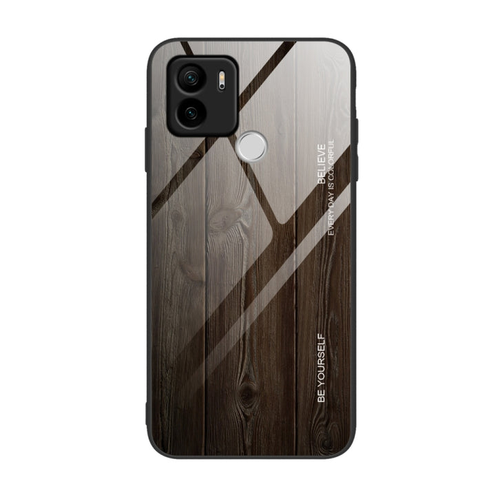 Caja de teléfono de TPU de vidrio de grano de madera, For Xiaomi 13, For Xiaomi 13 Pro, For Xiaomi Redmi A1+, For OPPO A1 Pro
