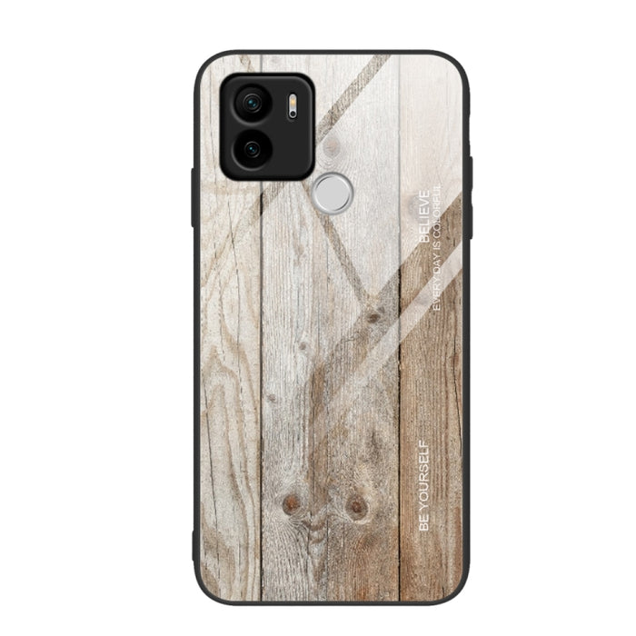 Caja de teléfono de TPU de vidrio de grano de madera, For Xiaomi 13, For Xiaomi 13 Pro, For Xiaomi Redmi A1+, For OPPO A1 Pro