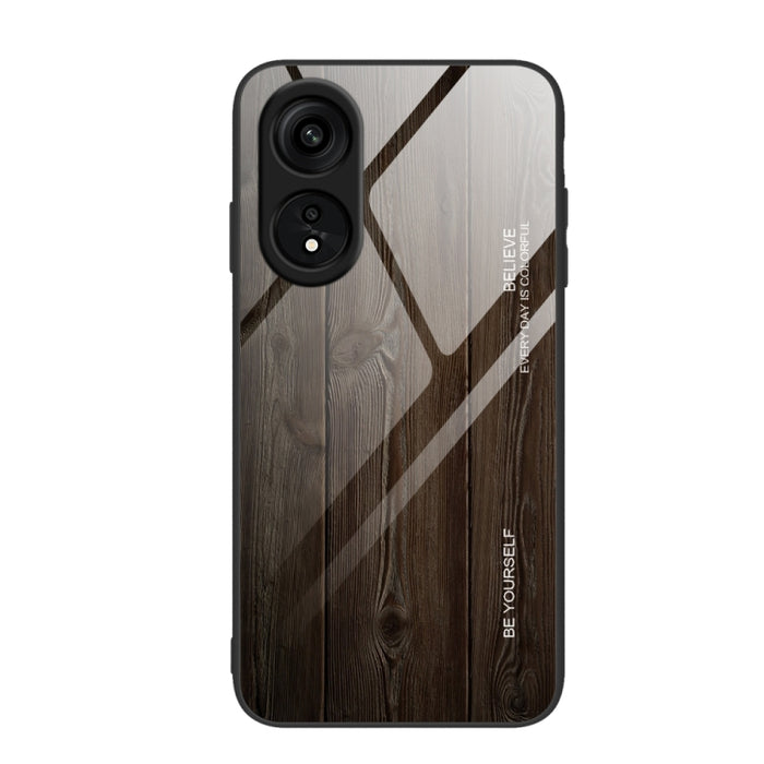 Caja de teléfono de TPU de vidrio de grano de madera, For Xiaomi 13, For Xiaomi 13 Pro, For Xiaomi Redmi A1+, For OPPO A1 Pro