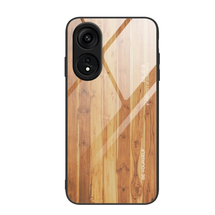 Caja de teléfono de TPU de vidrio de grano de madera, For Xiaomi 13, For Xiaomi 13 Pro, For Xiaomi Redmi A1+, For OPPO A1 Pro