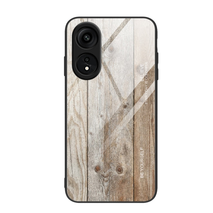 Caja de teléfono de TPU de vidrio de grano de madera, For Xiaomi 13, For Xiaomi 13 Pro, For Xiaomi Redmi A1+, For OPPO A1 Pro