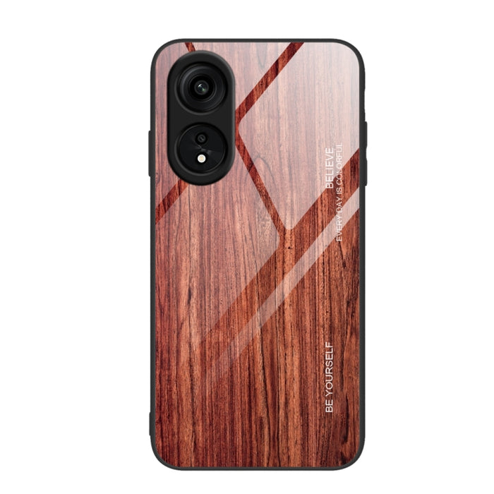Caja de teléfono de TPU de vidrio de grano de madera, For Xiaomi 13, For Xiaomi 13 Pro, For Xiaomi Redmi A1+, For OPPO A1 Pro