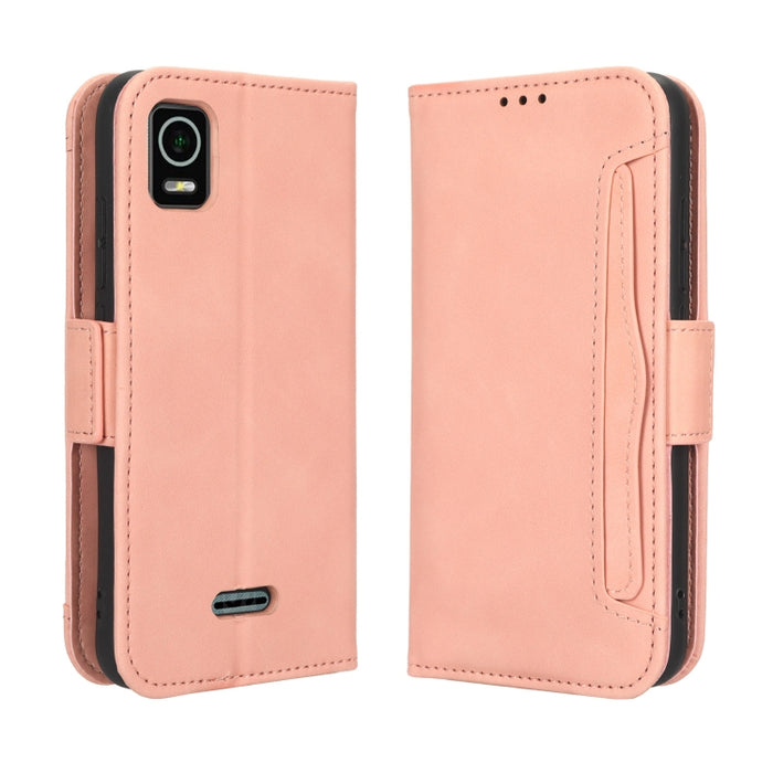 Funda de piel para teléfono con textura de piel de becerro y ranuras para tarjetas, For Cricket Debut Smart, For Cricket Icon 4, For Cricket Innovate E 5G, For OPPO A1 Pro, For Realme 10 4G, For Realme 10 Pro, For TCL ION Z, For Tecno Pop 6 BE7        ...