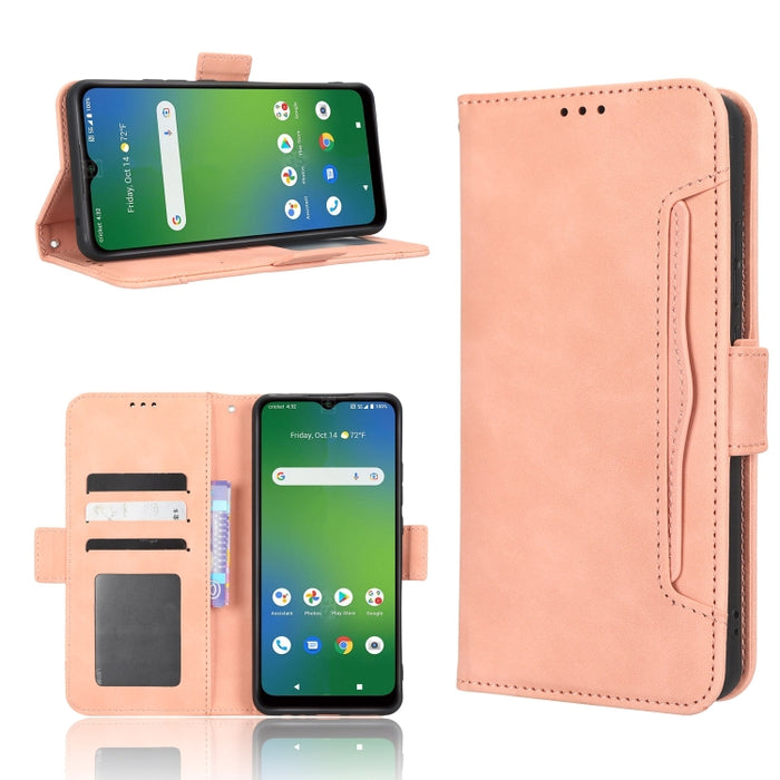 Funda de piel para teléfono con textura de piel de becerro y ranuras para tarjetas, For Cricket Debut Smart, For Cricket Icon 4, For Cricket Innovate E 5G, For OPPO A1 Pro, For Realme 10 4G, For Realme 10 Pro, For TCL ION Z, For Tecno Pop 6 BE7        ...
