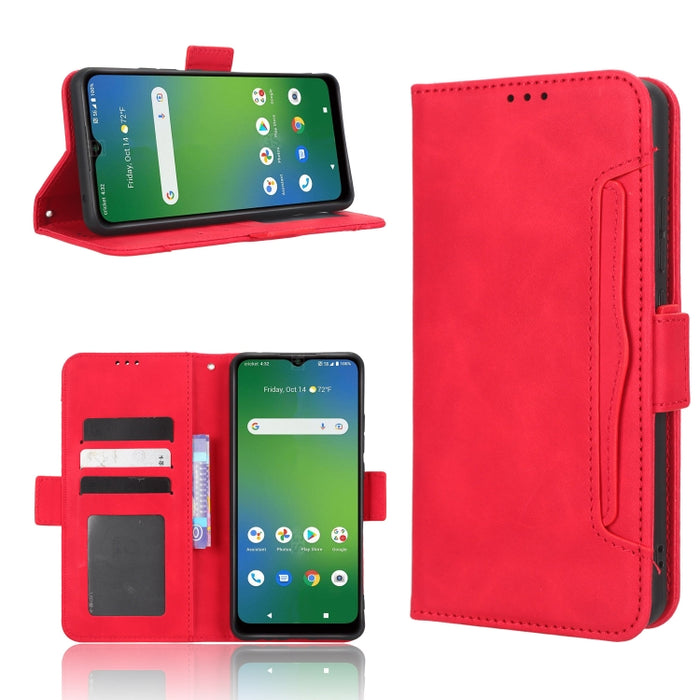 Funda de piel para teléfono con textura de piel de becerro y ranuras para tarjetas, For Cricket Debut Smart, For Cricket Icon 4, For Cricket Innovate E 5G, For OPPO A1 Pro, For Realme 10 4G, For Realme 10 Pro, For TCL ION Z, For Tecno Pop 6 BE7        ...