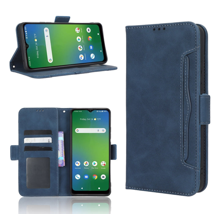Funda de piel para teléfono con textura de piel de becerro y ranuras para tarjetas, For Cricket Debut Smart, For Cricket Icon 4, For Cricket Innovate E 5G, For OPPO A1 Pro, For Realme 10 4G, For Realme 10 Pro, For TCL ION Z, For Tecno Pop 6 BE7        ...
