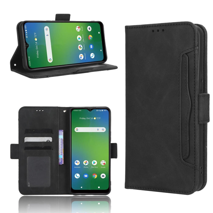 Funda de piel para teléfono con textura de piel de becerro y ranuras para tarjetas, For Cricket Debut Smart, For Cricket Icon 4, For Cricket Innovate E 5G, For OPPO A1 Pro, For Realme 10 4G, For Realme 10 Pro, For TCL ION Z, For Tecno Pop 6 BE7        ...