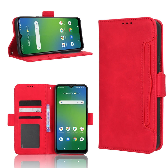 Funda de piel para teléfono con textura de piel de becerro y ranuras para tarjetas, For Cricket Debut Smart, For Cricket Icon 4, For Cricket Innovate E 5G, For OPPO A1 Pro, For Realme 10 4G, For Realme 10 Pro, For TCL ION Z, For Tecno Pop 6 BE7        ...