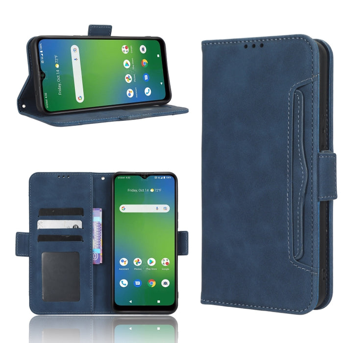Funda de piel para teléfono con textura de piel de becerro y ranuras para tarjetas, For Cricket Debut Smart, For Cricket Icon 4, For Cricket Innovate E 5G, For OPPO A1 Pro, For Realme 10 4G, For Realme 10 Pro, For TCL ION Z, For Tecno Pop 6 BE7        ...
