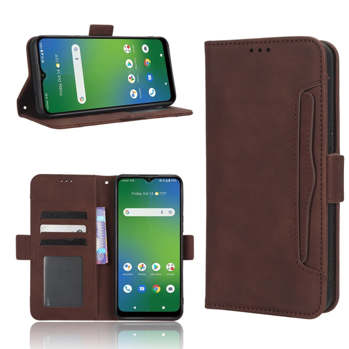 Funda de piel para teléfono con textura de piel de becerro y ranuras para tarjetas, For Cricket Debut Smart, For Cricket Icon 4, For Cricket Innovate E 5G, For OPPO A1 Pro, For Realme 10 4G, For Realme 10 Pro, For TCL ION Z, For Tecno Pop 6 BE7        ...
