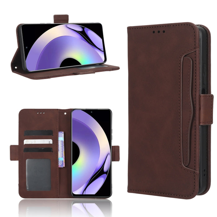 Funda de piel para teléfono con textura de piel de becerro y ranuras para tarjetas, For Cricket Debut Smart, For Cricket Icon 4, For Cricket Innovate E 5G, For OPPO A1 Pro, For Realme 10 4G, For Realme 10 Pro, For TCL ION Z, For Tecno Pop 6 BE7        ...