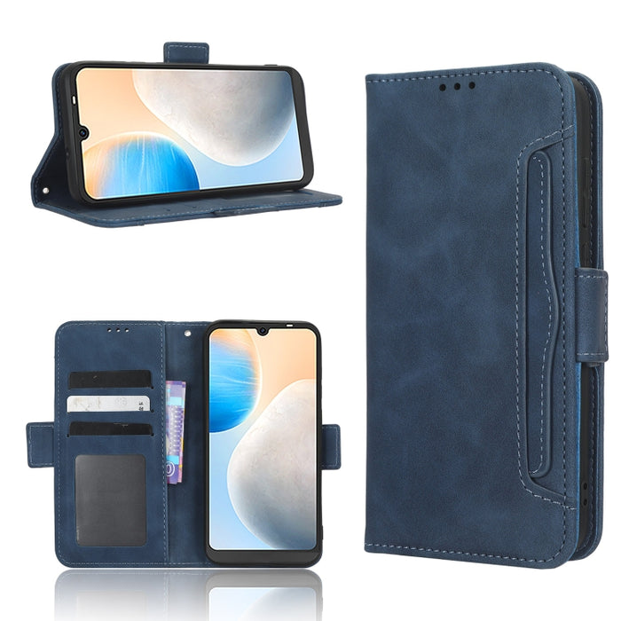 Funda de piel para teléfono con textura de piel de becerro y ranuras para tarjetas, For Cricket Debut Smart, For Cricket Icon 4, For Cricket Innovate E 5G, For OPPO A1 Pro, For Realme 10 4G, For Realme 10 Pro, For TCL ION Z, For Tecno Pop 6 BE7        ...