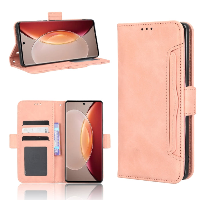 Funda de piel para teléfono con textura de piel de becerro y ranuras para tarjetas, For Cricket Debut Smart, For Cricket Icon 4, For Cricket Innovate E 5G, For OPPO A1 Pro, For Realme 10 4G, For Realme 10 Pro, For TCL ION Z, For Tecno Pop 6 BE7        ...