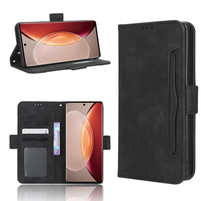 Funda de piel para teléfono con textura de piel de becerro y ranuras para tarjetas, For Cricket Debut Smart, For Cricket Icon 4, For Cricket Innovate E 5G, For OPPO A1 Pro, For Realme 10 4G, For Realme 10 Pro, For TCL ION Z, For Tecno Pop 6 BE7        ...