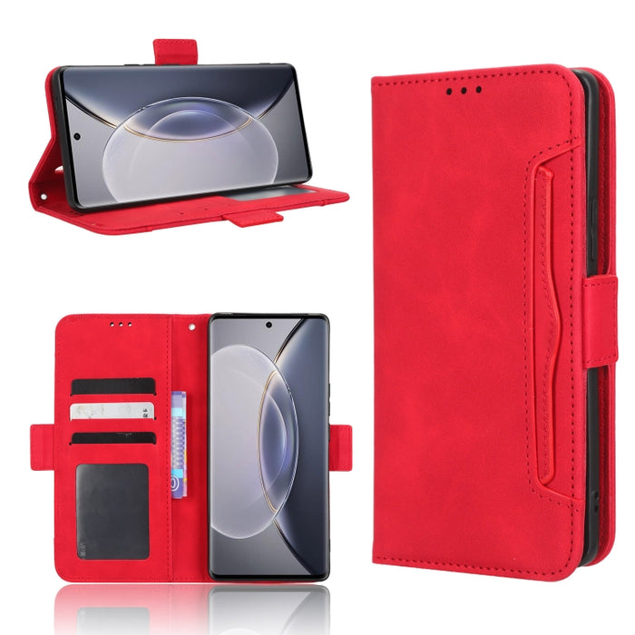 Funda de piel para teléfono con textura de piel de becerro y ranuras para tarjetas, For Cricket Debut Smart, For Cricket Icon 4, For Cricket Innovate E 5G, For OPPO A1 Pro, For Realme 10 4G, For Realme 10 Pro, For TCL ION Z, For Tecno Pop 6 BE7        ...