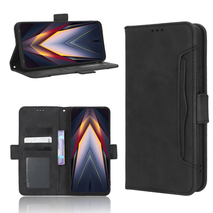 Funda de piel para teléfono con textura de piel de becerro y ranuras para tarjetas, For Cricket Debut Smart, For Cricket Icon 4, For Cricket Innovate E 5G, For OPPO A1 Pro, For Realme 10 4G, For Realme 10 Pro, For TCL ION Z, For Tecno Pop 6 BE7        ...