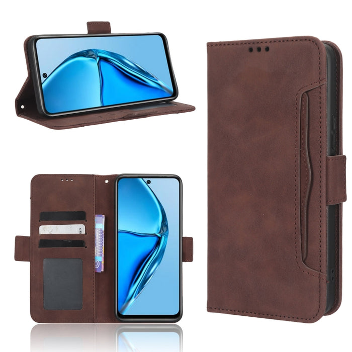 Funda de piel para teléfono con textura de piel de becerro y ranuras para tarjetas, For Cricket Debut Smart, For Cricket Icon 4, For Cricket Innovate E 5G, For OPPO A1 Pro, For Realme 10 4G, For Realme 10 Pro, For TCL ION Z, For Tecno Pop 6 BE7        ...