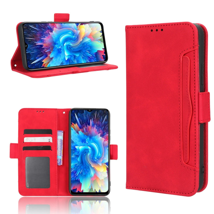 Funda de piel para teléfono con textura de piel de becerro y ranuras para tarjetas, For Cricket Debut Smart, For Cricket Icon 4, For Cricket Innovate E 5G, For OPPO A1 Pro, For Realme 10 4G, For Realme 10 Pro, For TCL ION Z, For Tecno Pop 6 BE7        ...