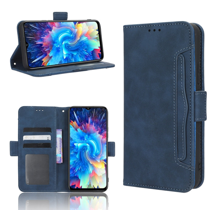 Funda de piel para teléfono con textura de piel de becerro y ranuras para tarjetas, For Cricket Debut Smart, For Cricket Icon 4, For Cricket Innovate E 5G, For OPPO A1 Pro, For Realme 10 4G, For Realme 10 Pro, For TCL ION Z, For Tecno Pop 6 BE7        ...