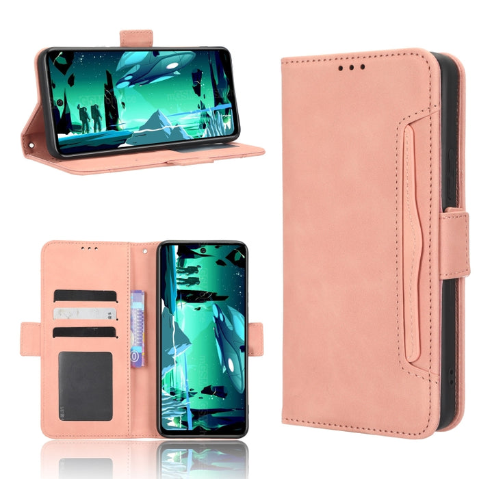 Funda de piel para teléfono con textura de piel de becerro y ranuras para tarjetas, For Cricket Debut Smart, For Cricket Icon 4, For Cricket Innovate E 5G, For OPPO A1 Pro, For Realme 10 4G, For Realme 10 Pro, For TCL ION Z, For Tecno Pop 6 BE7        ...