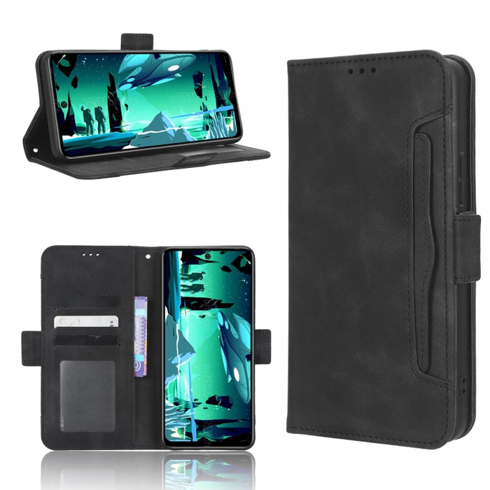 Funda de piel para teléfono con textura de piel de becerro y ranuras para tarjetas, For Cricket Debut Smart, For Cricket Icon 4, For Cricket Innovate E 5G, For OPPO A1 Pro, For Realme 10 4G, For Realme 10 Pro, For TCL ION Z, For Tecno Pop 6 BE7        ...