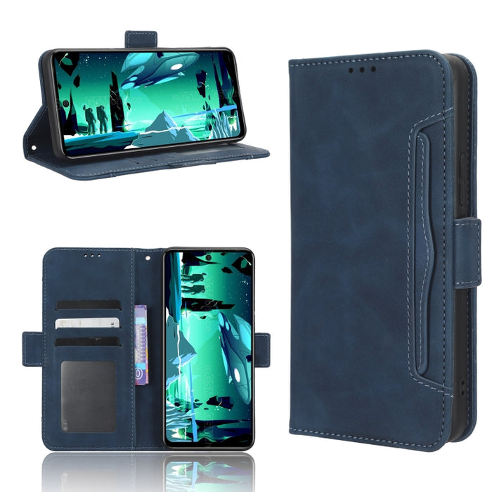 Funda de piel para teléfono con textura de piel de becerro y ranuras para tarjetas, For Cricket Debut Smart, For Cricket Icon 4, For Cricket Innovate E 5G, For OPPO A1 Pro, For Realme 10 4G, For Realme 10 Pro, For TCL ION Z, For Tecno Pop 6 BE7        ...
