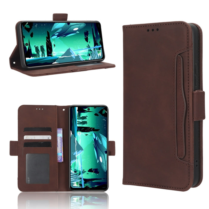 Funda de piel para teléfono con textura de piel de becerro y ranuras para tarjetas, For Cricket Debut Smart, For Cricket Icon 4, For Cricket Innovate E 5G, For OPPO A1 Pro, For Realme 10 4G, For Realme 10 Pro, For TCL ION Z, For Tecno Pop 6 BE7        ...