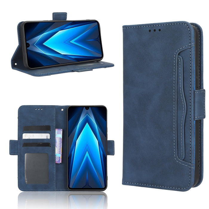 Funda de piel para teléfono con textura de piel de becerro y ranuras para tarjetas, For Cricket Debut Smart, For Cricket Icon 4, For Cricket Innovate E 5G, For OPPO A1 Pro, For Realme 10 4G, For Realme 10 Pro, For TCL ION Z, For Tecno Pop 6 BE7        ...