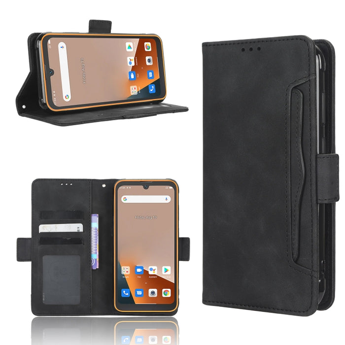 Funda de piel para teléfono con textura de piel de becerro y ranuras para tarjetas, For Cricket Debut Smart, For Cricket Icon 4, For Cricket Innovate E 5G, For OPPO A1 Pro, For Realme 10 4G, For Realme 10 Pro, For TCL ION Z, For Tecno Pop 6 BE7        ...
