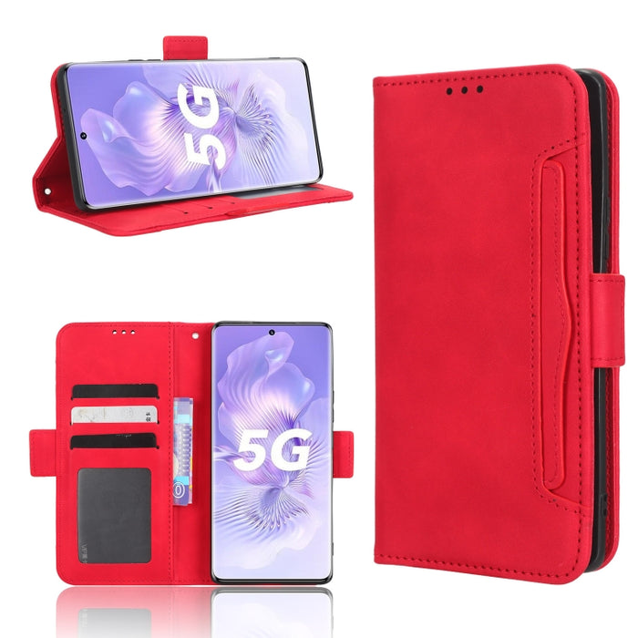 Funda de piel para teléfono con textura de piel de becerro y ranuras para tarjetas, For Cricket Debut Smart, For Cricket Icon 4, For Cricket Innovate E 5G, For OPPO A1 Pro, For Realme 10 4G, For Realme 10 Pro, For TCL ION Z, For Tecno Pop 6 BE7        ...