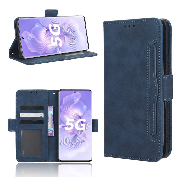 Funda de piel para teléfono con textura de piel de becerro y ranuras para tarjetas, For Cricket Debut Smart, For Cricket Icon 4, For Cricket Innovate E 5G, For OPPO A1 Pro, For Realme 10 4G, For Realme 10 Pro, For TCL ION Z, For Tecno Pop 6 BE7        ...