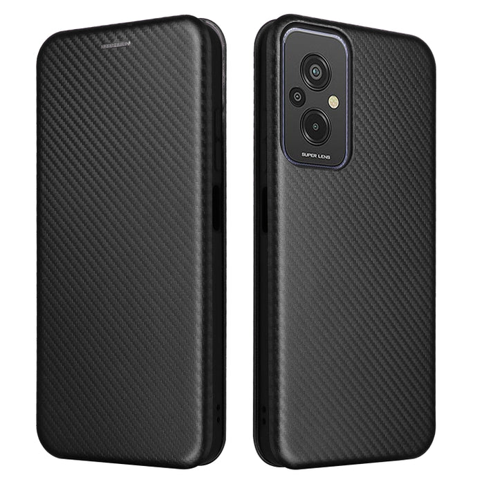 Estuche para teléfono de cuero con textura de fibra de carbono, For Xiaomi Redmi 11 Prime 4G, For Xiaomi 13