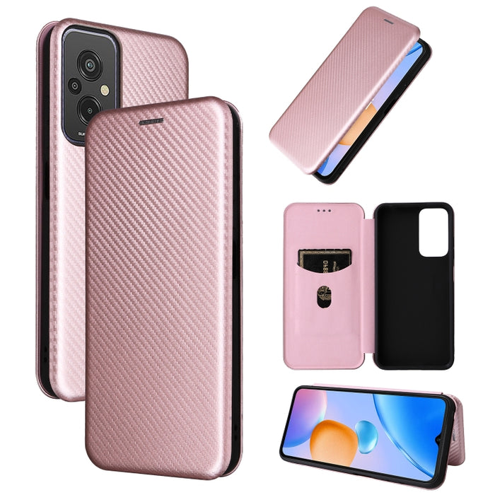 Estuche para teléfono de cuero con textura de fibra de carbono, For Xiaomi Redmi 11 Prime 4G, For Xiaomi 13