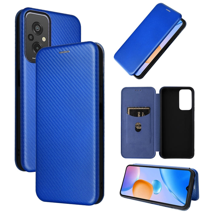 Estuche para teléfono de cuero con textura de fibra de carbono, For Xiaomi Redmi 11 Prime 4G, For Xiaomi 13