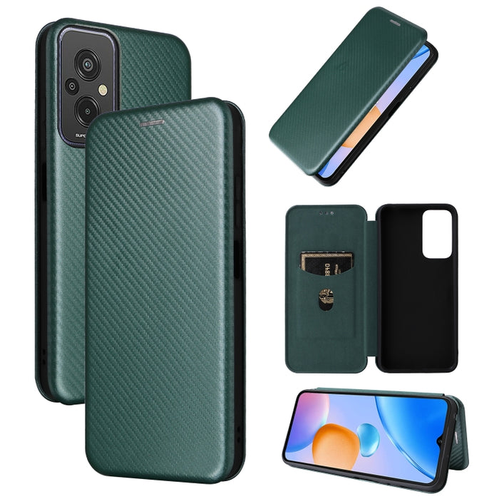 Estuche para teléfono de cuero con textura de fibra de carbono, For Xiaomi Redmi 11 Prime 4G, For Xiaomi 13
