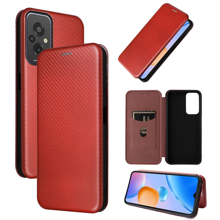 Estuche para teléfono de cuero con textura de fibra de carbono, For Xiaomi Redmi 11 Prime 4G, For Xiaomi 13