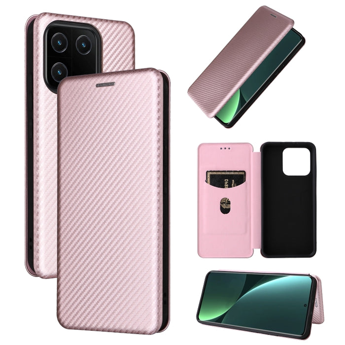 Estuche para teléfono de cuero con textura de fibra de carbono, For Xiaomi Redmi 11 Prime 4G, For Xiaomi 13