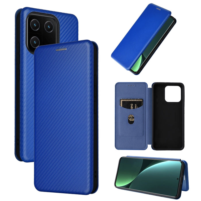 Estuche para teléfono de cuero con textura de fibra de carbono, For Xiaomi Redmi 11 Prime 4G, For Xiaomi 13