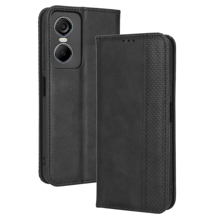 Caja de teléfono de cuero con textura retro con hebilla magnética, For Tecno Pop 6 Pro BE8, For Infinix Hot 20i, For Infinix Note 12 Pro 4G X676B, For Tecno Pova Neo 2, For Xiaomi Redmi 11 Prime 4G, For Xiaomi Redmi A1+, For Xiaomi Redmi Note 12 5G    ...