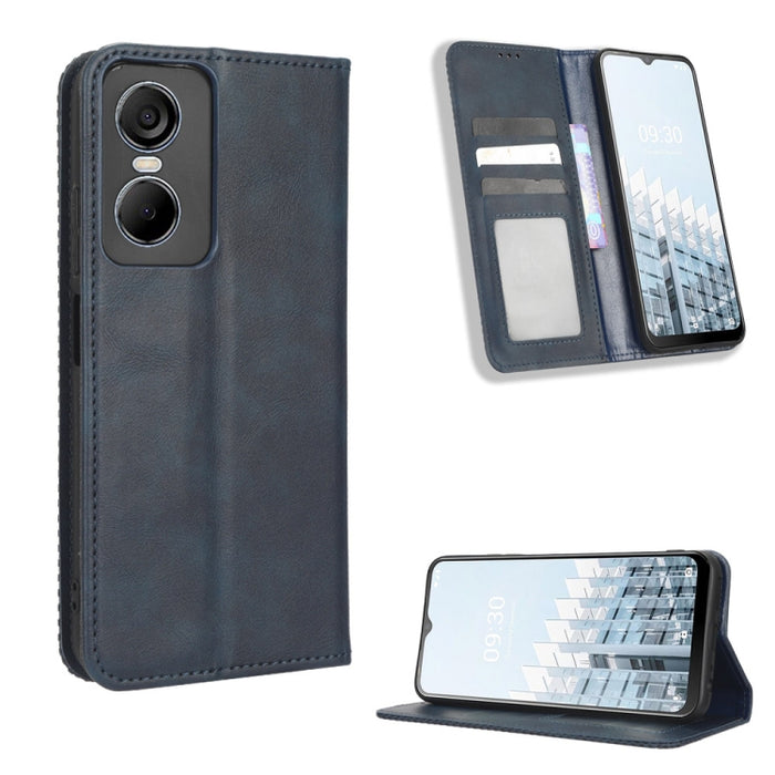 Caja de teléfono de cuero con textura retro con hebilla magnética, For Tecno Pop 6 Pro BE8, For Infinix Hot 20i, For Infinix Note 12 Pro 4G X676B, For Tecno Pova Neo 2, For Xiaomi Redmi 11 Prime 4G, For Xiaomi Redmi A1+, For Xiaomi Redmi Note 12 5G    ...